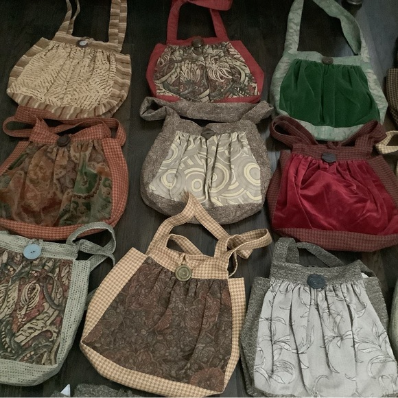 Vintage Multicolor Handbag / Tote Different Pattern CC ROSE MADE IN USA $33 each - Picture 2 of 8